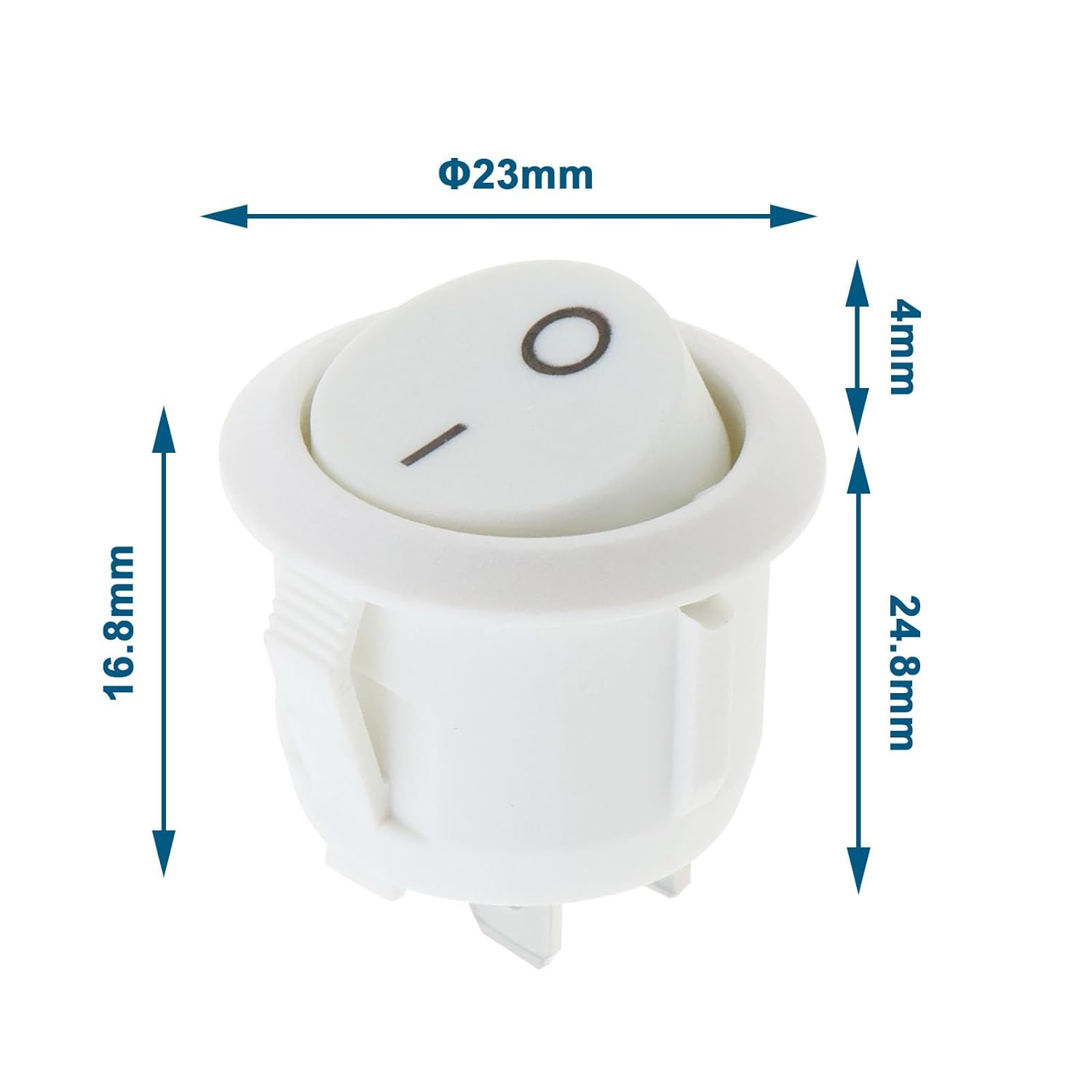 VGOL 10PCS round Rocker Switch KCD1 Mini round Toggle Switch On/Off 2 Position Button AC Power Switch for Car Boat Lighting 6A/250V 10A/125V image number 1