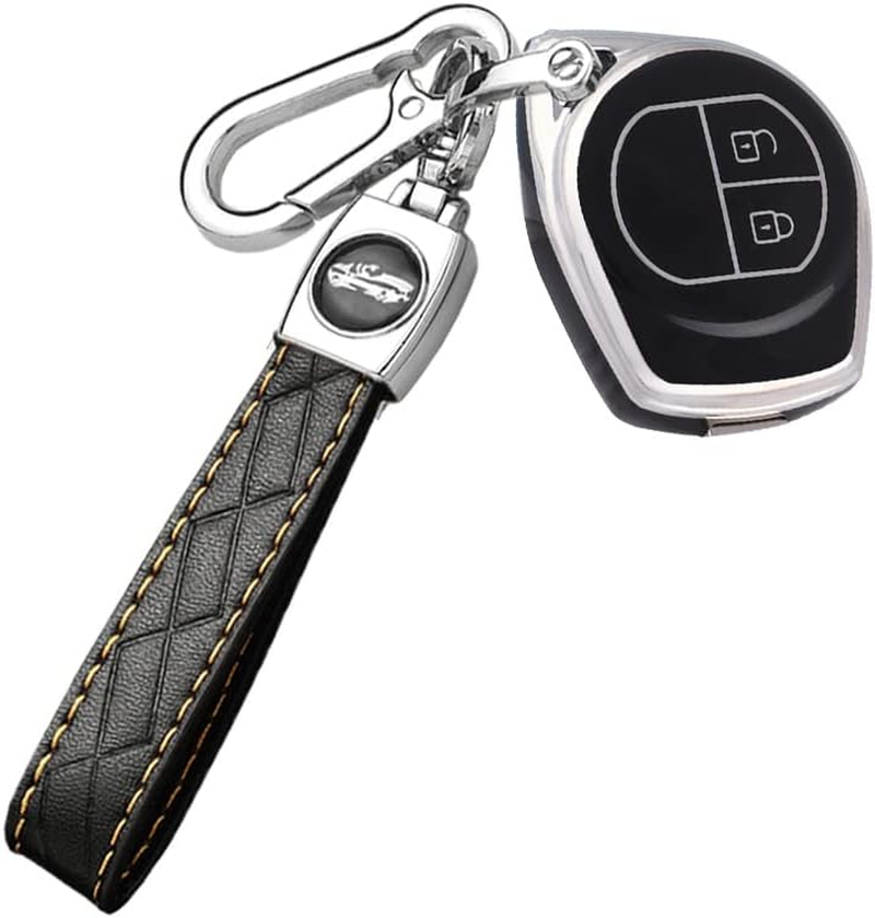 Ontto TPU Car Key Fob Cover Fit for Suzuki Swift SX4 Liana Alto Vitara JIMNY for Opel Agila B for Nissan Pixo Key Case Key Bag Shell Keyring Key Holder Keychain Accessories