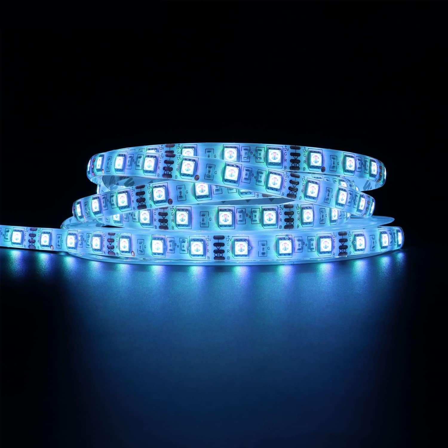 CAM2 Led Strip 5M,Rgb 300,60Leds/M, Waterproof, SMD 5050 LED Strip for Cabinet Decoration, Party, Home, Bedroom, Cabinet Decoration, Dimmable image number 2