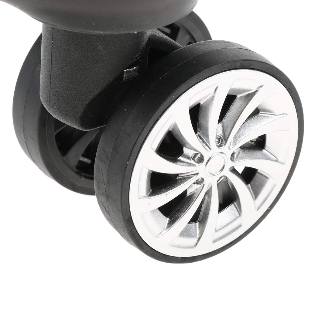 B Baosity 2 Pieces Suitcase Luggage Wheels Replacement Swivel Mute Casters for Trolley Black