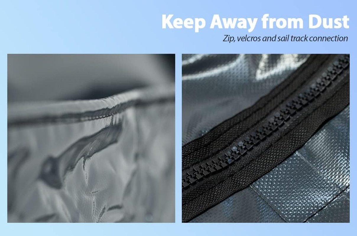 Outdoor360 PVC Camper Travel Trailer Cover Box Utility Cage Covers 2.2X1.7M Approx. Bed Base Fit image number 4