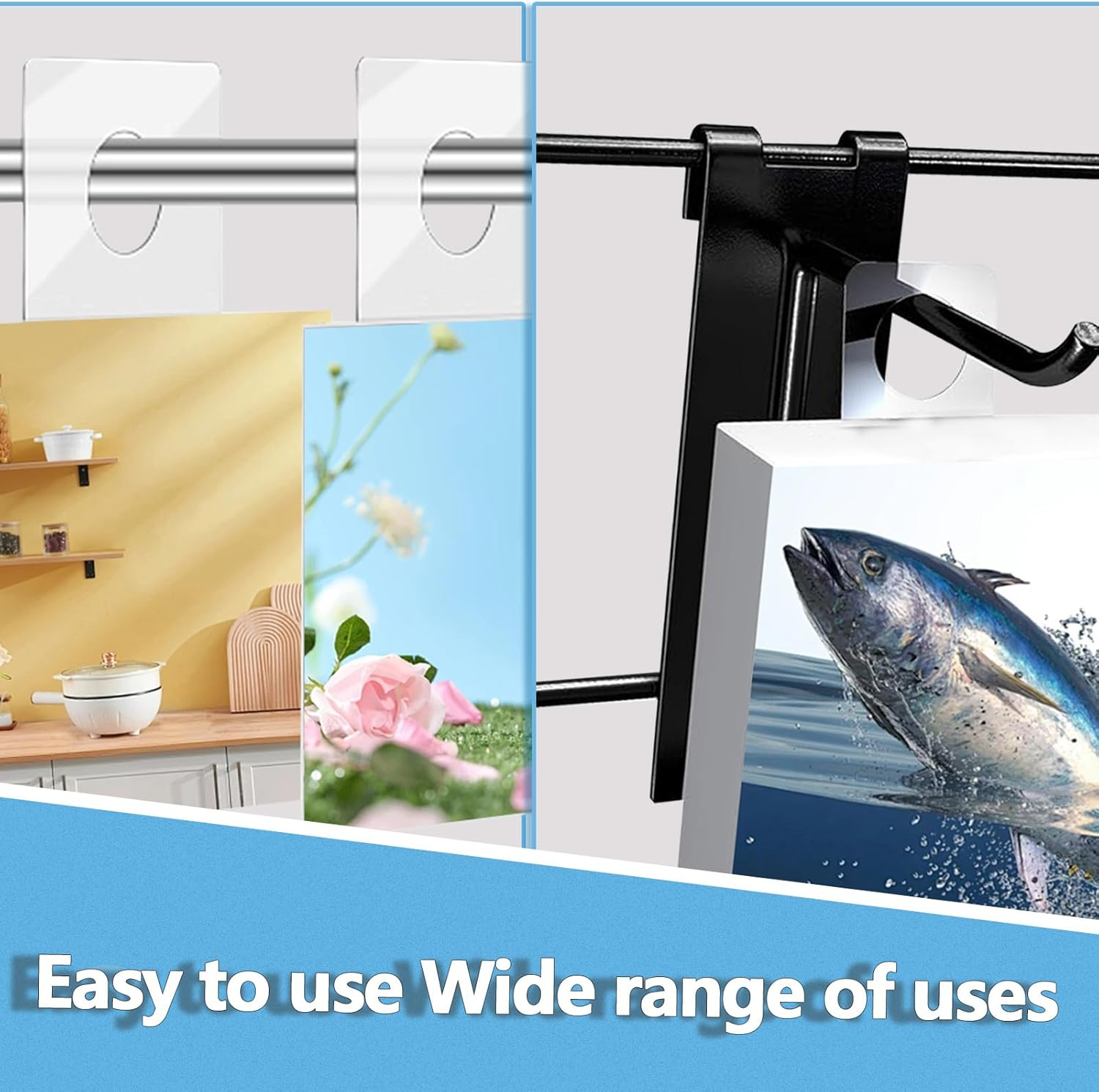 400Pcs Adhesive Hanging Tabs, Plastic Tabs for Hanging File Folders, Hole Sticky Hang Tabs for Hanging Retail Displays (26 * 38 * 0.2Mm) image number 2