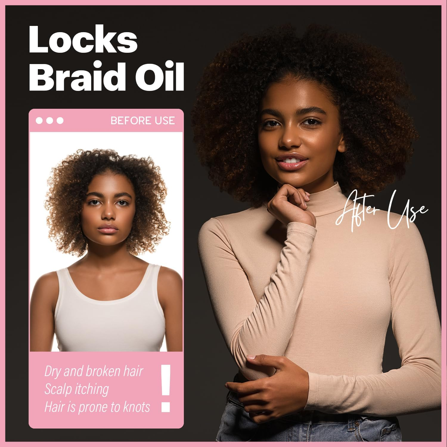 Immetee Locks Braid Oil, Refreshes Dry & Itchy Scalp, Braid Oil for Braids, Locks, Twists, Cornrows, Promotes Stronger Edges & Adds Shine to Braids. 170Ml/5.74Fl Oz image number 2