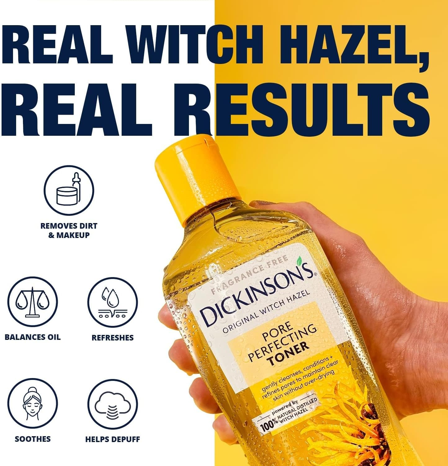Dickinson'S Original Witch Hazel Pore Perfecting Toner, 100% Natural, 16 Ounce Fragrance Free image number 1