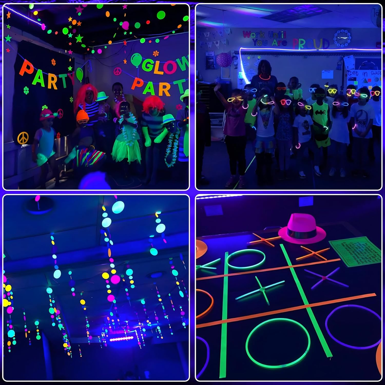 UV Black Light 100W, 395-400Nm Uv Flood Light Outdoor IP66 Waterproof Led Black Light with AU Plug Ultraviolet Floodlight for Stage Party Disco Club Aquarium Fishing Halloween Christmas image number 3