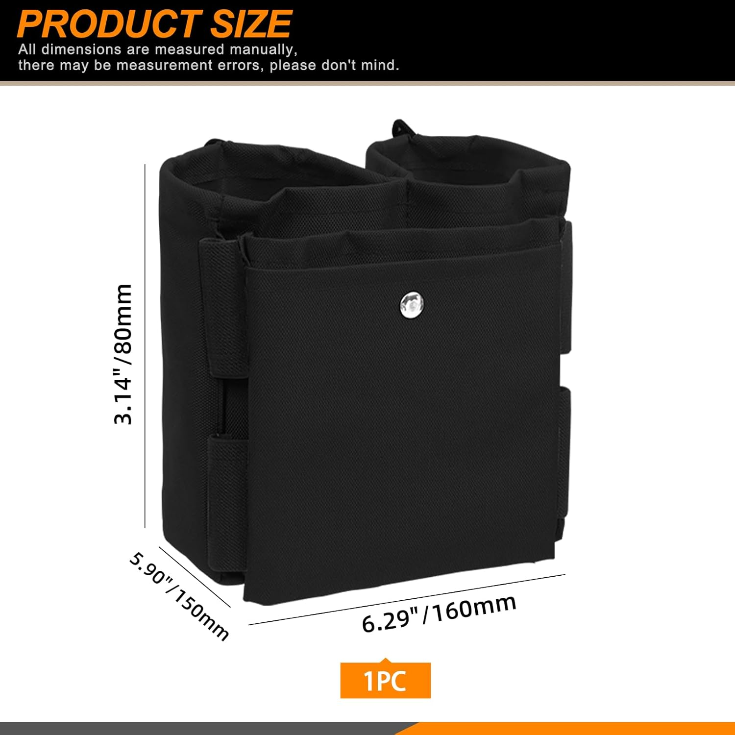 Rustark 1Pcs Black Luggage Travel Cup Holders for Suitcase Free Hands Universal Suitcase Drinks Holder Adjustable Luggage Accessories for Beverages Coffee Mug Gifts for Flight Attendants Travelers image number 1