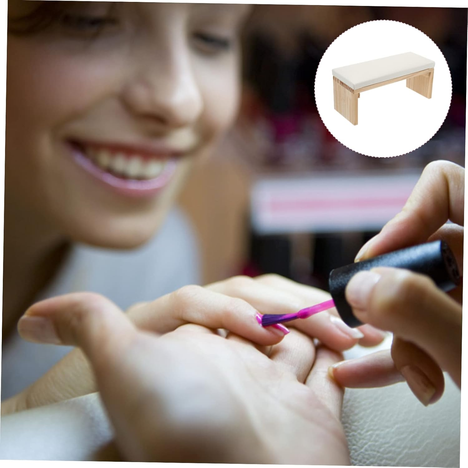 COMPUKAS 1PC Japanese Manicure Hand Pillow Cushion Stylish Nail Art Accessory for Comfortable Resting for Home Salon Use Breathable Easy to Carry for Beginners image number 5