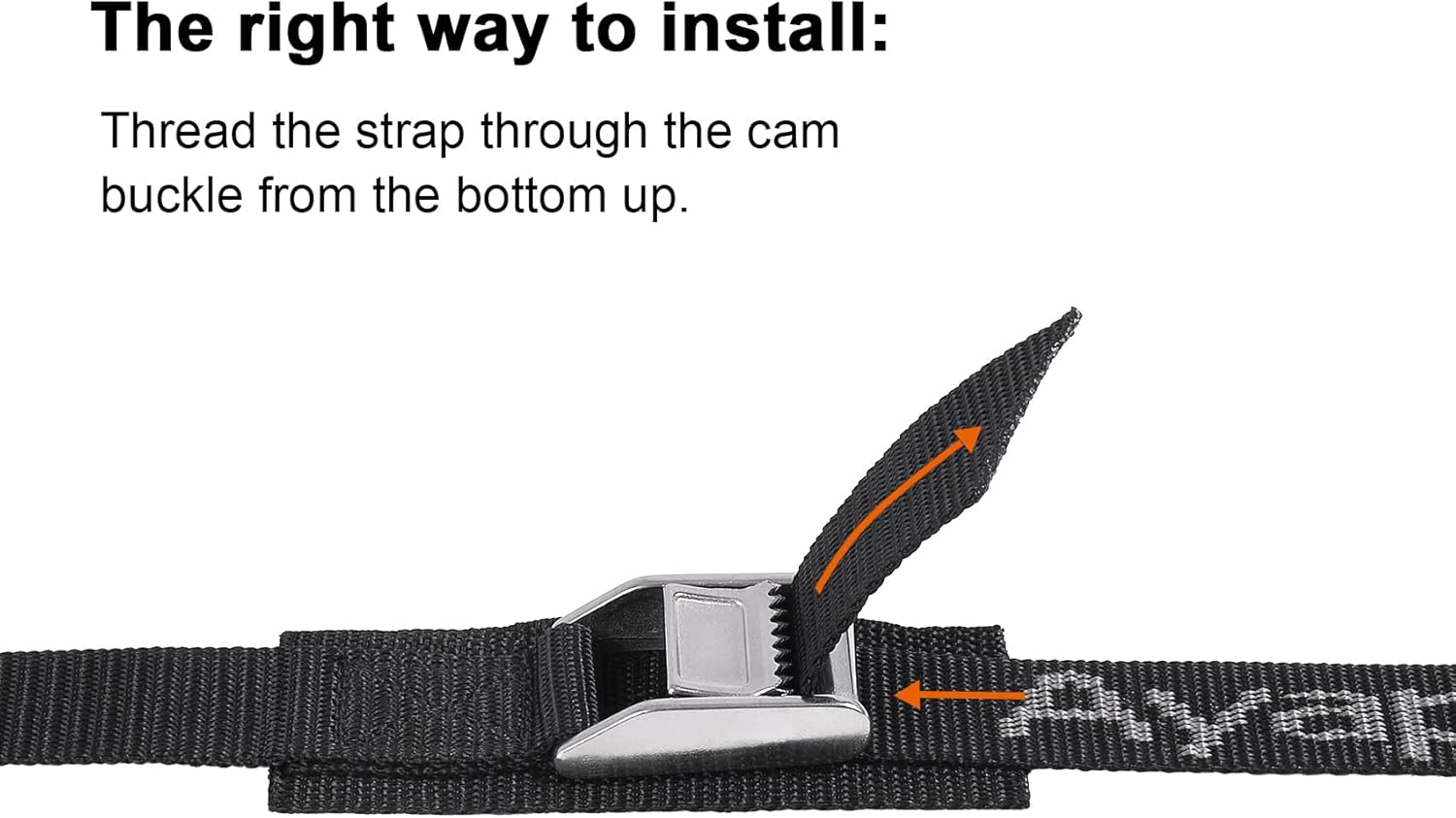 Ayaport Stainless Steel Cam Buckle Tie down Lashing Straps 2500Lbs Break Strength Heavy Duty Car Roof Rack Strap for Kayak, SUP, Surfboard, Cargo, Motorcycle, Truck, Boat, Dirt Bike image number 1