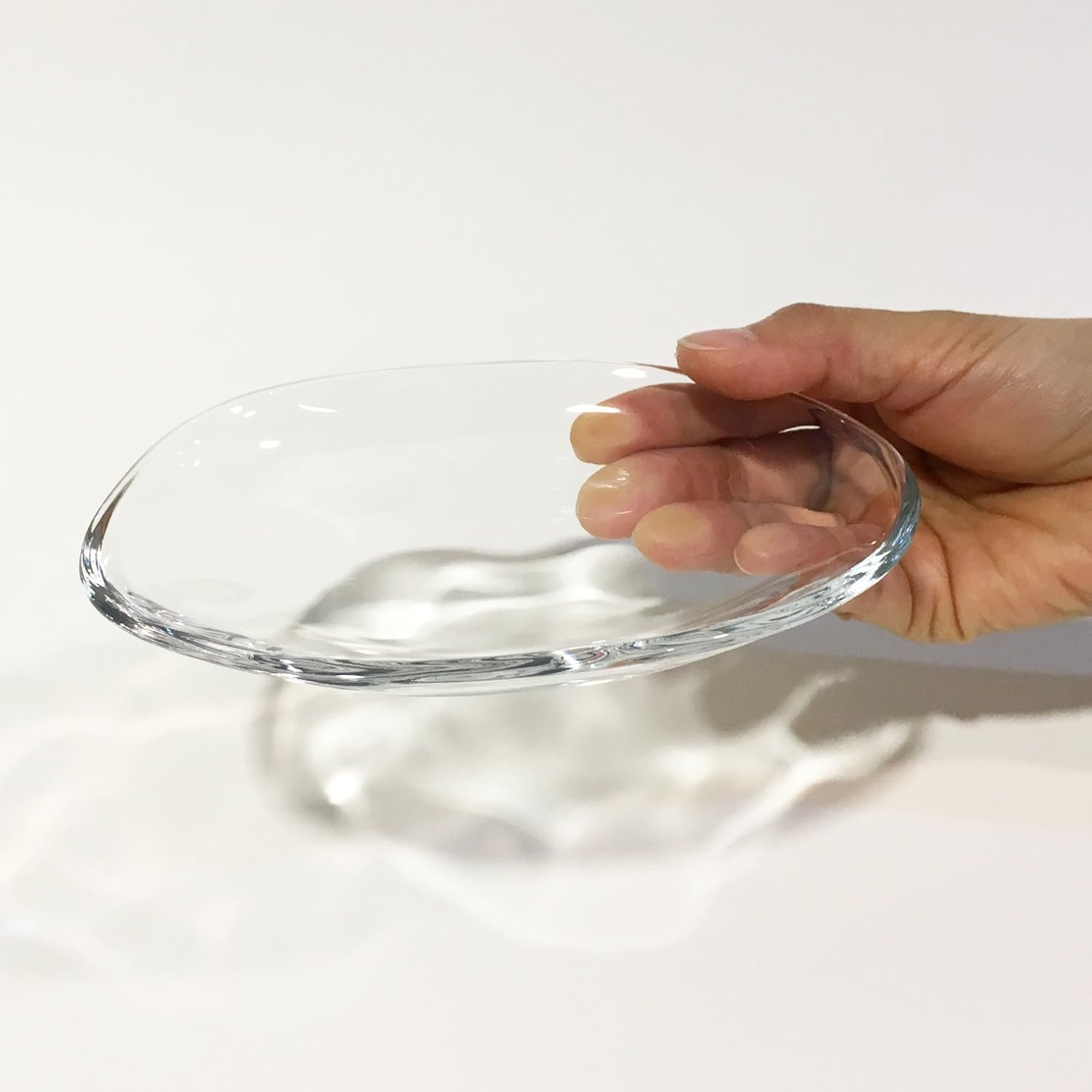 ADERIA P6283 Sneaker Mini Tray, Clear, Set of 3, Made in Japan, Dishwasher Safe, Bean Plate, Small Plate, Serving Plate, Cake Plate, Dish, Lunch Glass, Middle Plate, Japanese Dish, Boys, Long Plate, image number 3