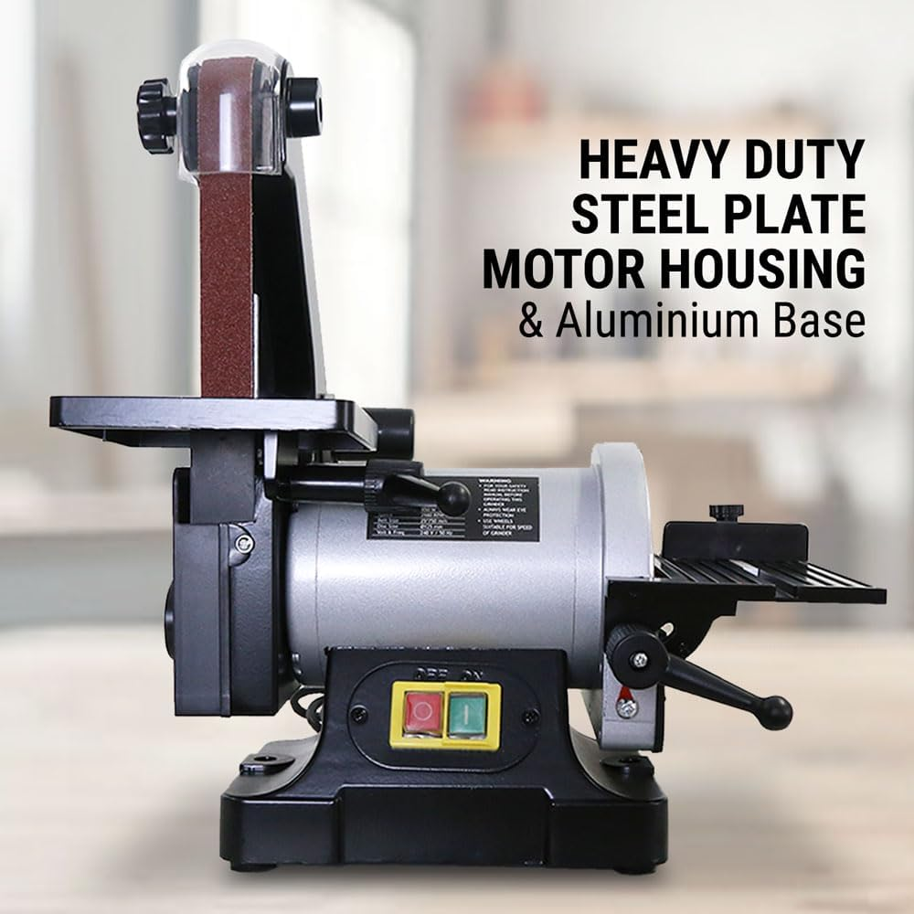 Vertical Belt & Disc Sander Combo Bench Grinder 350W 25Mm Linisher 125Mm Sanding image number 5