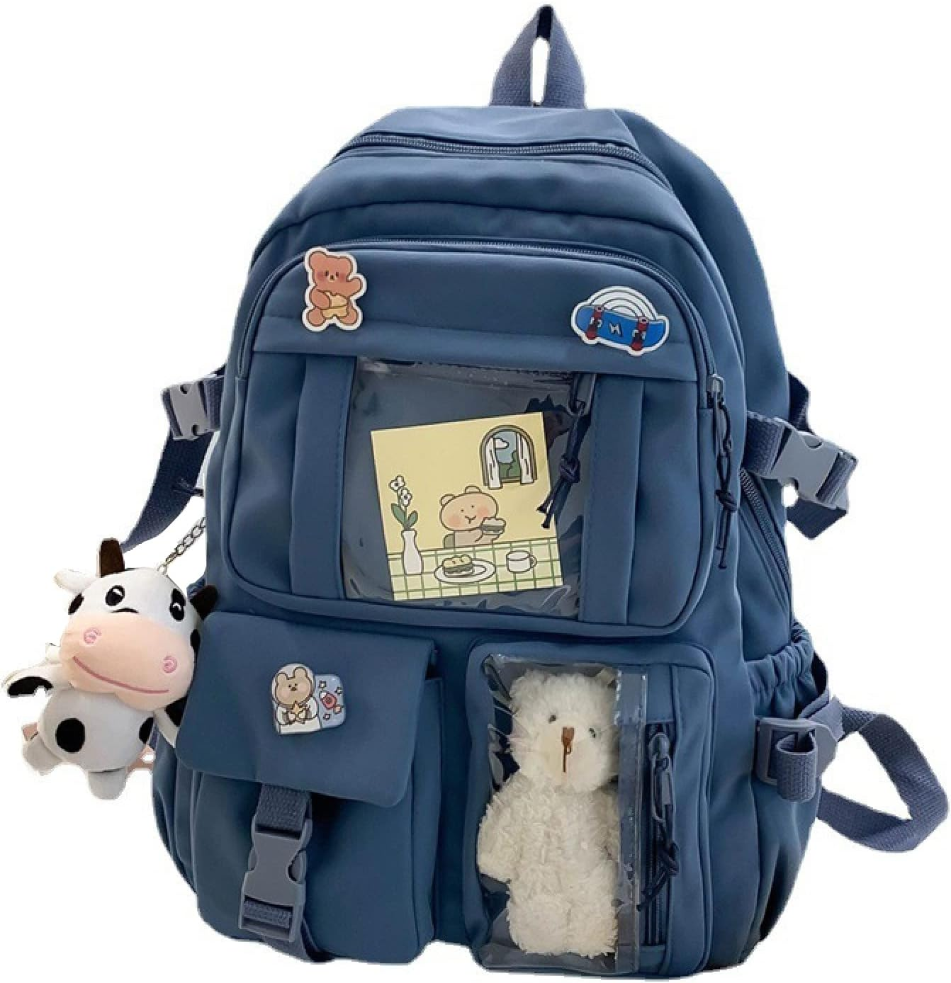 BXCNCKD Kawaii Backpack with Pins Kawaii School Backpack Cute Backpack Cute Kawaii School Backpack&hellip;