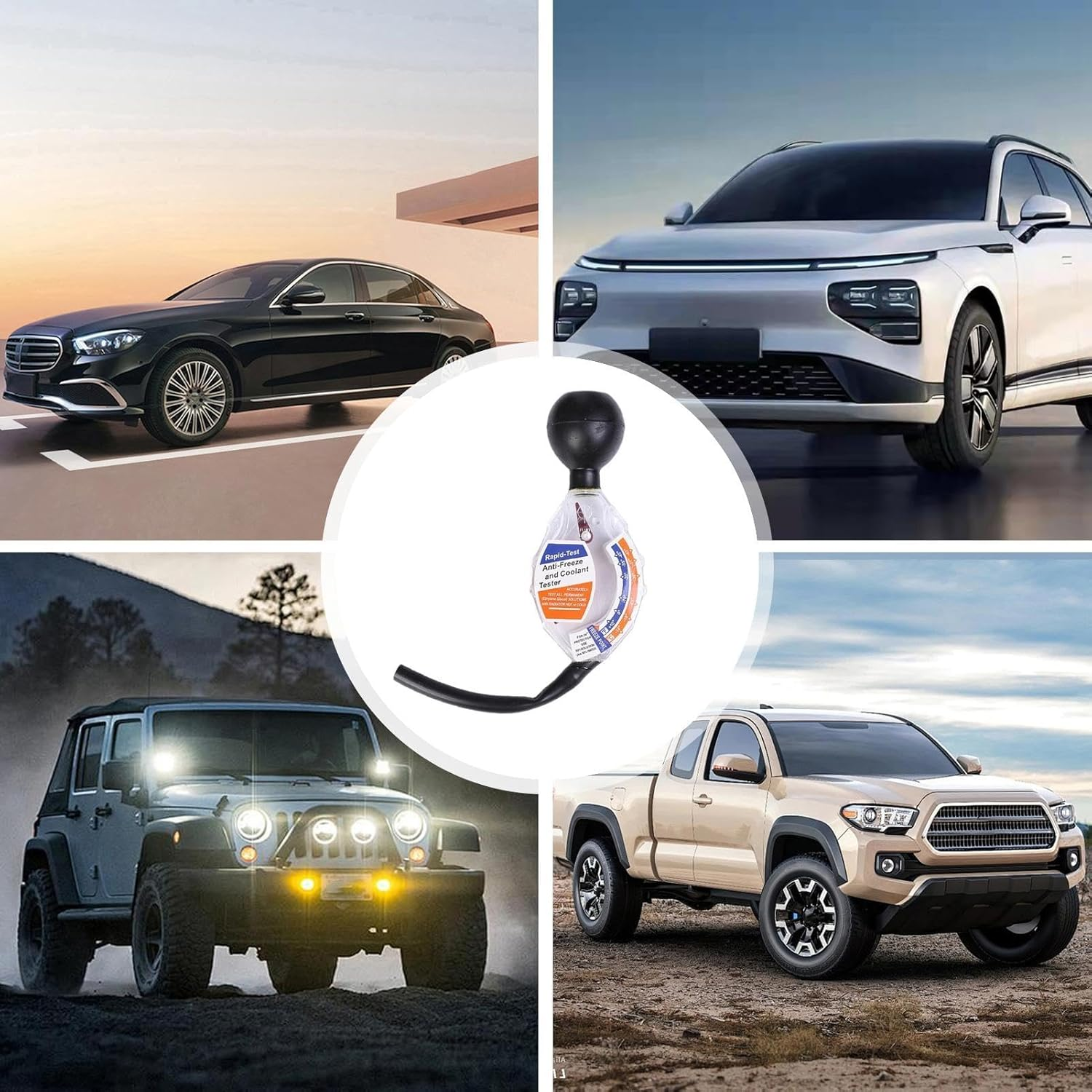 Fbinys Automotive Antifreeze Refractometer, Multifunctional Radiator Coolant Tester, Antifreeze Tester, Portable Coolant Tester, Accurate Antifreeze Measurement, Easy-To-Use Automotive Tool, Coolant