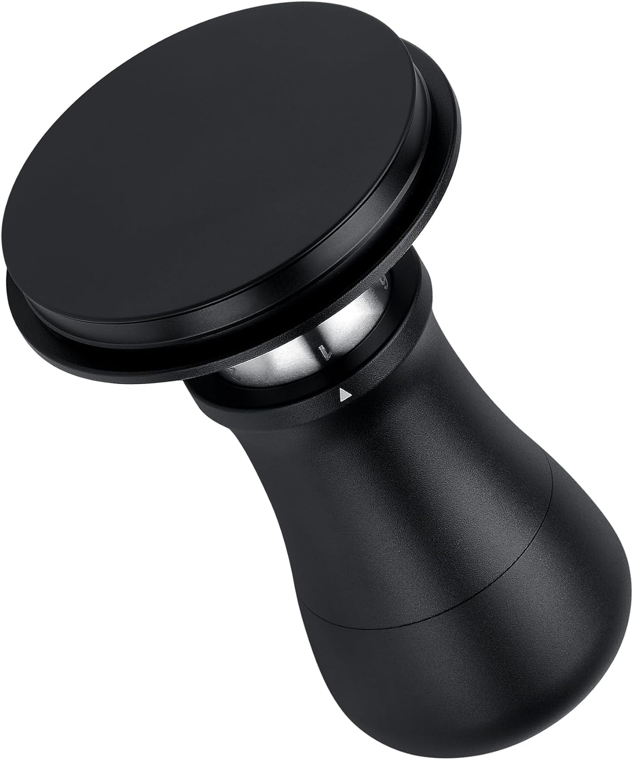 Normcore 58.5Mm Coffee Tamper V5, Spring-Loaded Espresso Tamper with 6 Adjustable Pressure Settings, Tri-Spring Technology, Titanium-Coated Flat Base, Aluminum Handle and Silcone Stand, Black image number 5