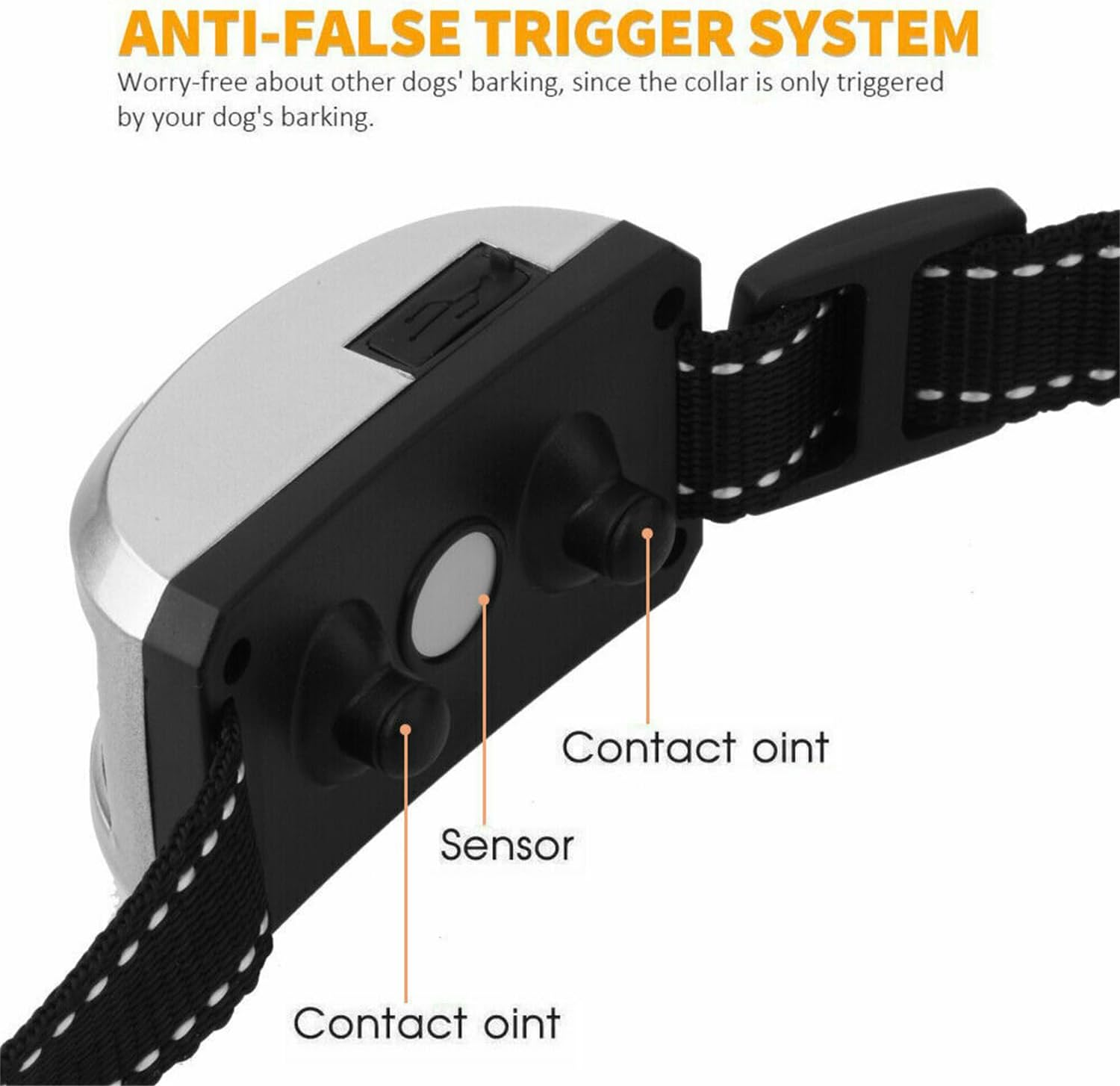 Leona Co Shock Collar, Bark and Training Collar Combo, Rechargeable Automatic No-Shock anti Bark Collar, Auto Stop Barking Trainer (Black Bone) image number 2