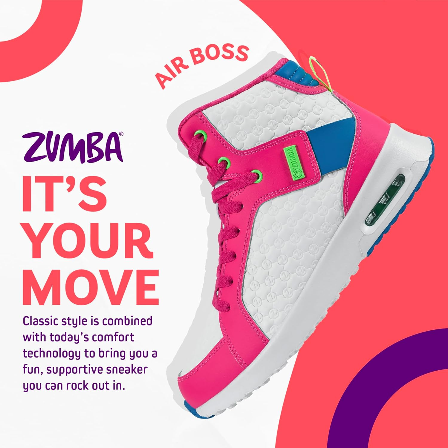 Zumba Women'S Air Classic Fashion Dance Workout Shoes Fitness image number 2