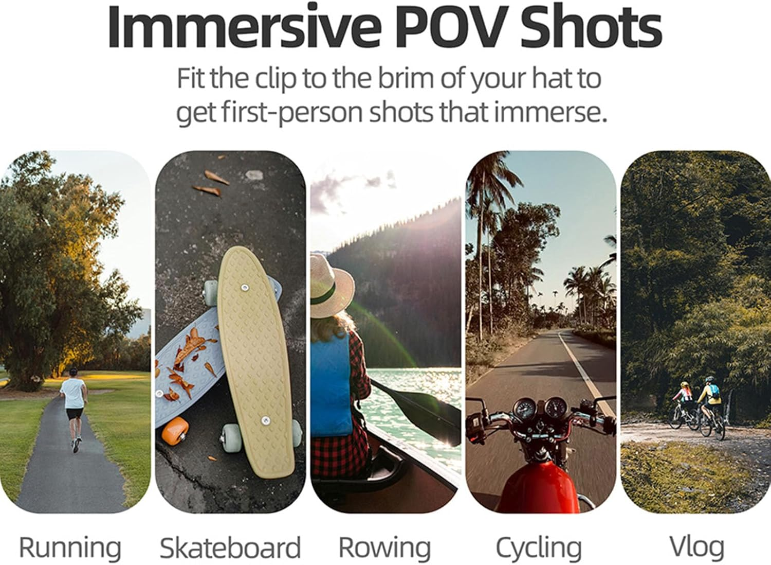 YUULNMOP Rotatable Action Camera Hat Clip Cap Clip for Insta360 GO3/ GO 3S,Vertical and Horizonal Adjustable Clamp Quick Release Mount Backpack Clip Camera Accessory image number 2