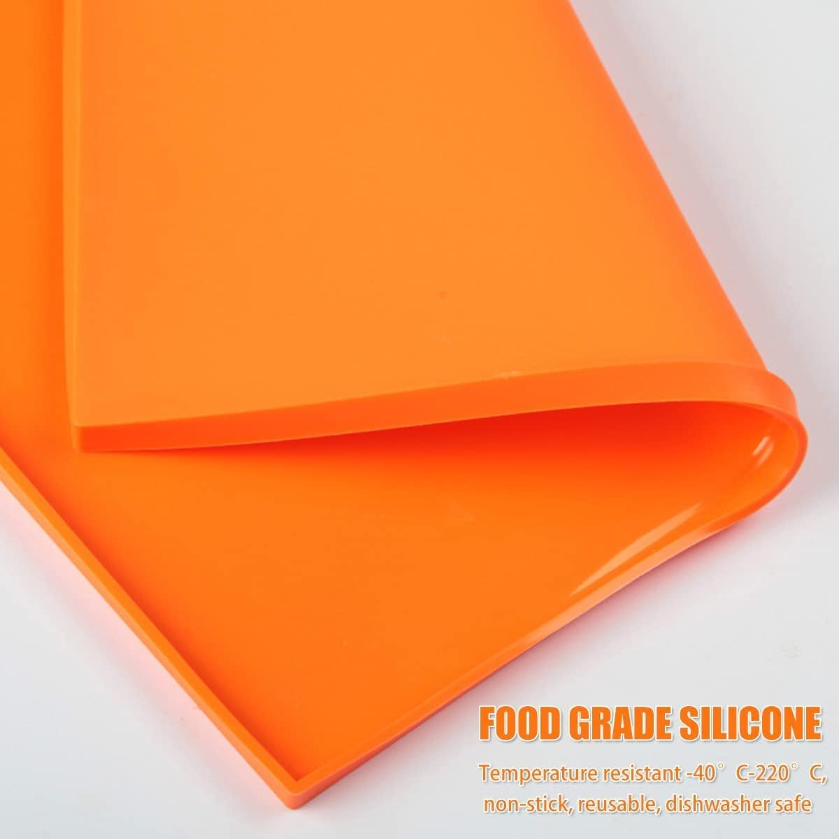 4Pcs Silicone Dehydrator Sheets with Silicone Scraper, Non-Stick Food Fruit Dehydrator Trays Baking Mats Reusable Mat for Making Fruit Leather Vegetables Herbs image number 5