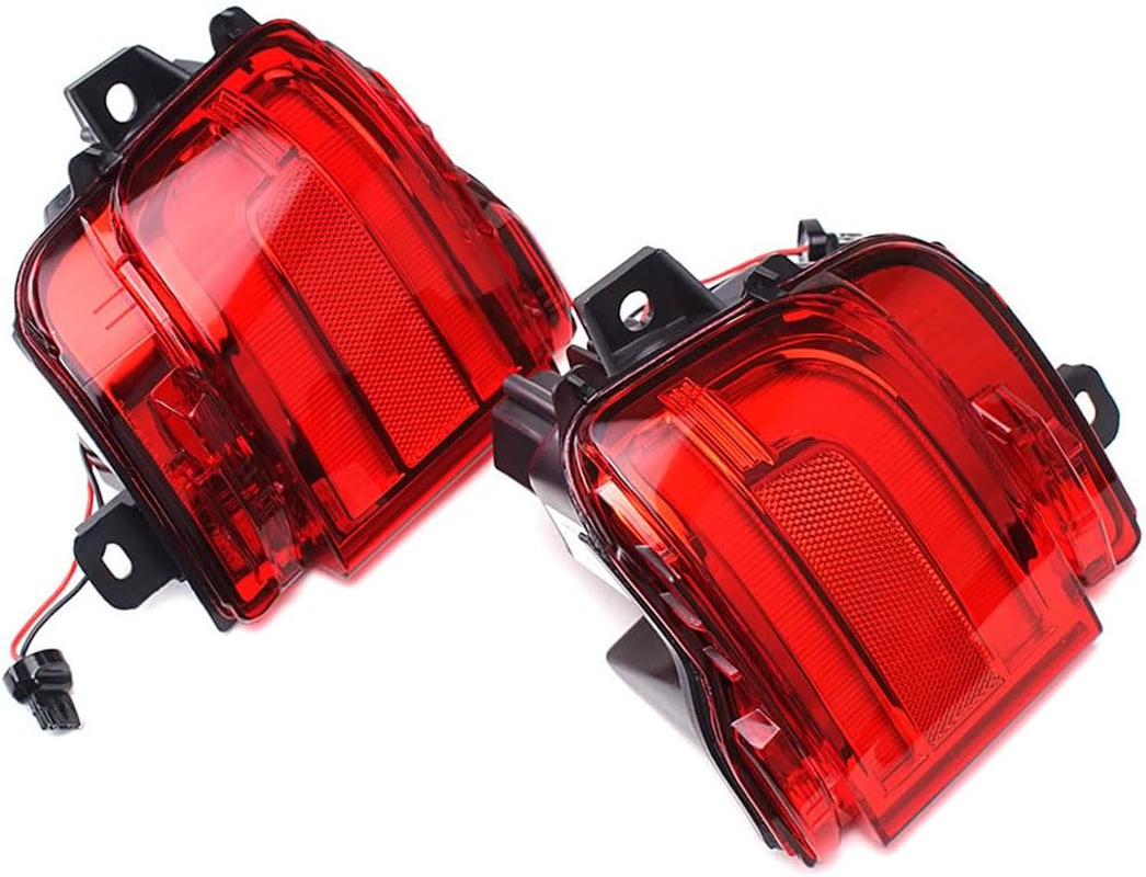 2PCS LED Rear Bumper Reflector Lights Rear Fog Lamp Assembly for Land Cruiser LC200 2016-2018 image number 4