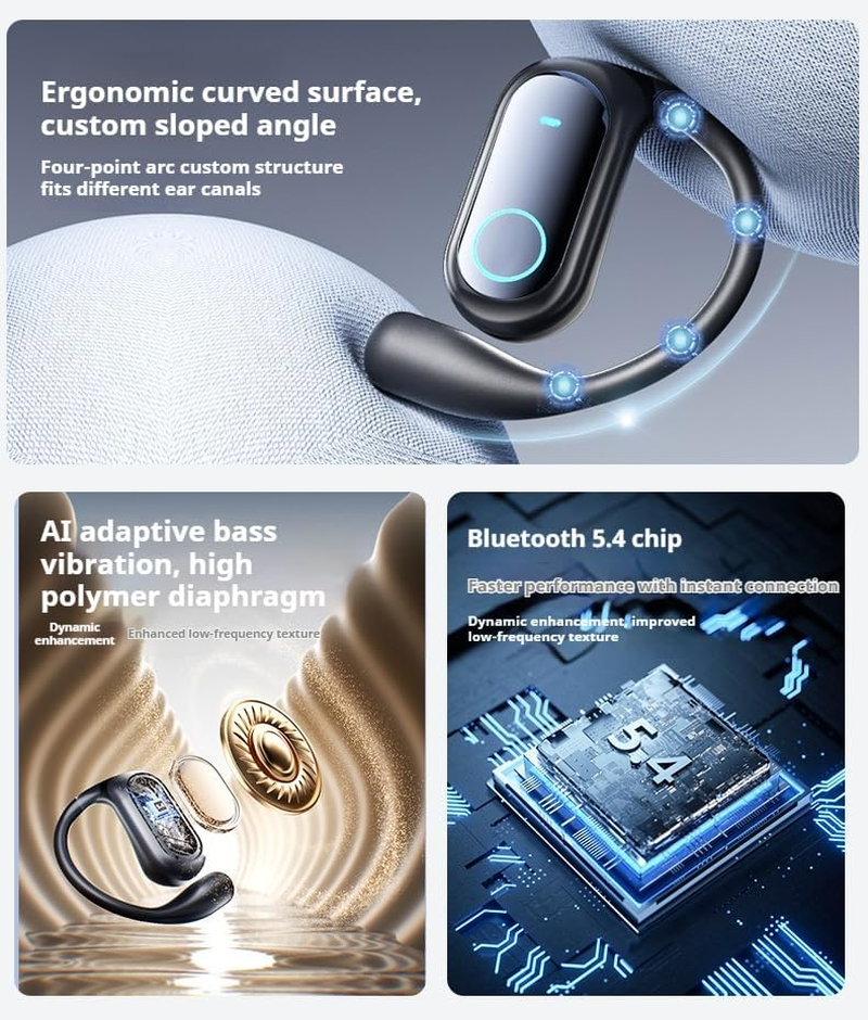 Linguawave Pro Real Time AI Translation Earbuds, Linguawave Pro AI Earbuds, Wireless Earphones Bluetooth Headphones with HD Sound, Ideal for Travelers, Business & Language Learners (Black) - White image number 5