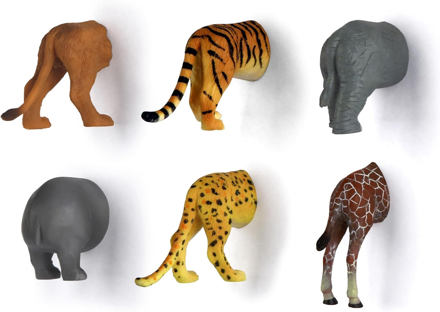 Kikkerland Farm Animal Butt Magnets, Set of 6 (MG26) image number 1