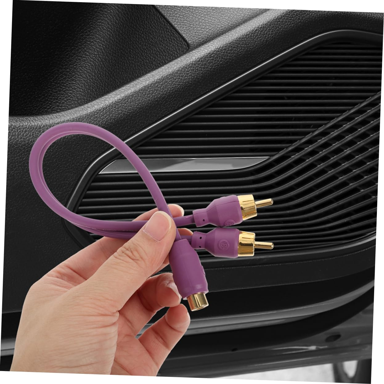 Iplusmile Car Audio RCA Splitter Cable 2Pcs 1 Female to 2 Male Subwoofer Amplifier Adapter for Car Audio System and Home Theater Sound image number 3