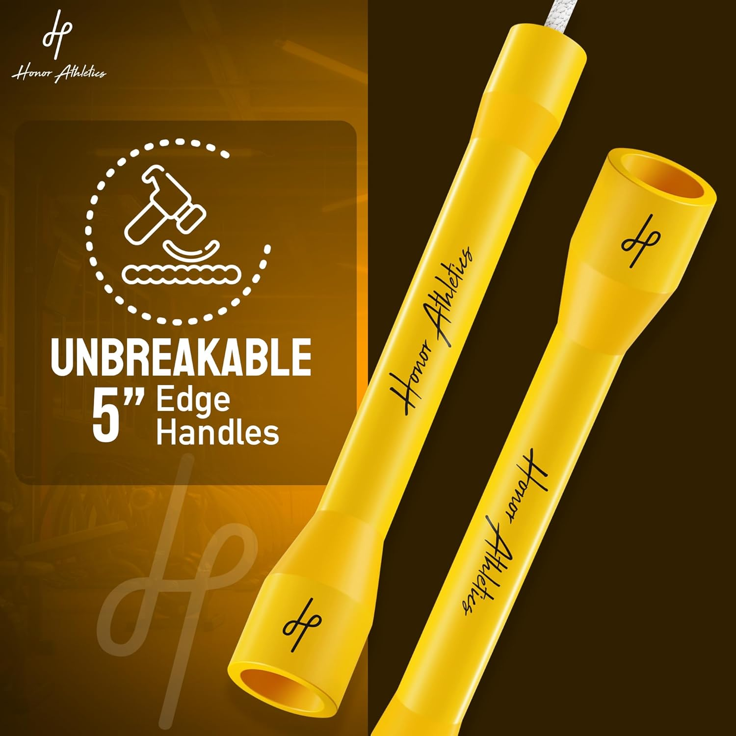 Honor Athletics Beaded Jump Rope 2.0 Adjustable, Durable Jump Rope with Unbreakable Handles & Beads for Enhanced Fitness Training - Black Wave image number 6