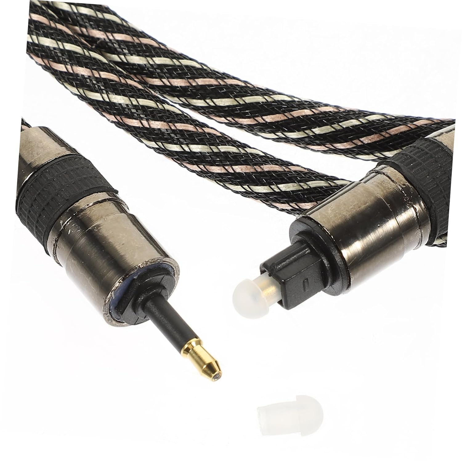 Optical Audio Cable to round Fiber Optic Wire for Home Theater Sound Bar with Stable Signal Transmission and Woven Protection image number 3