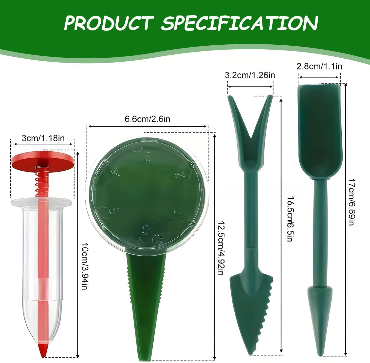 6 PCS Mini Seed Spreader Sowing Seed Dispenser Hand Tool Handheld Garden Seeder Ideal for Small Seeds of Flowers, Vegetables image number 3