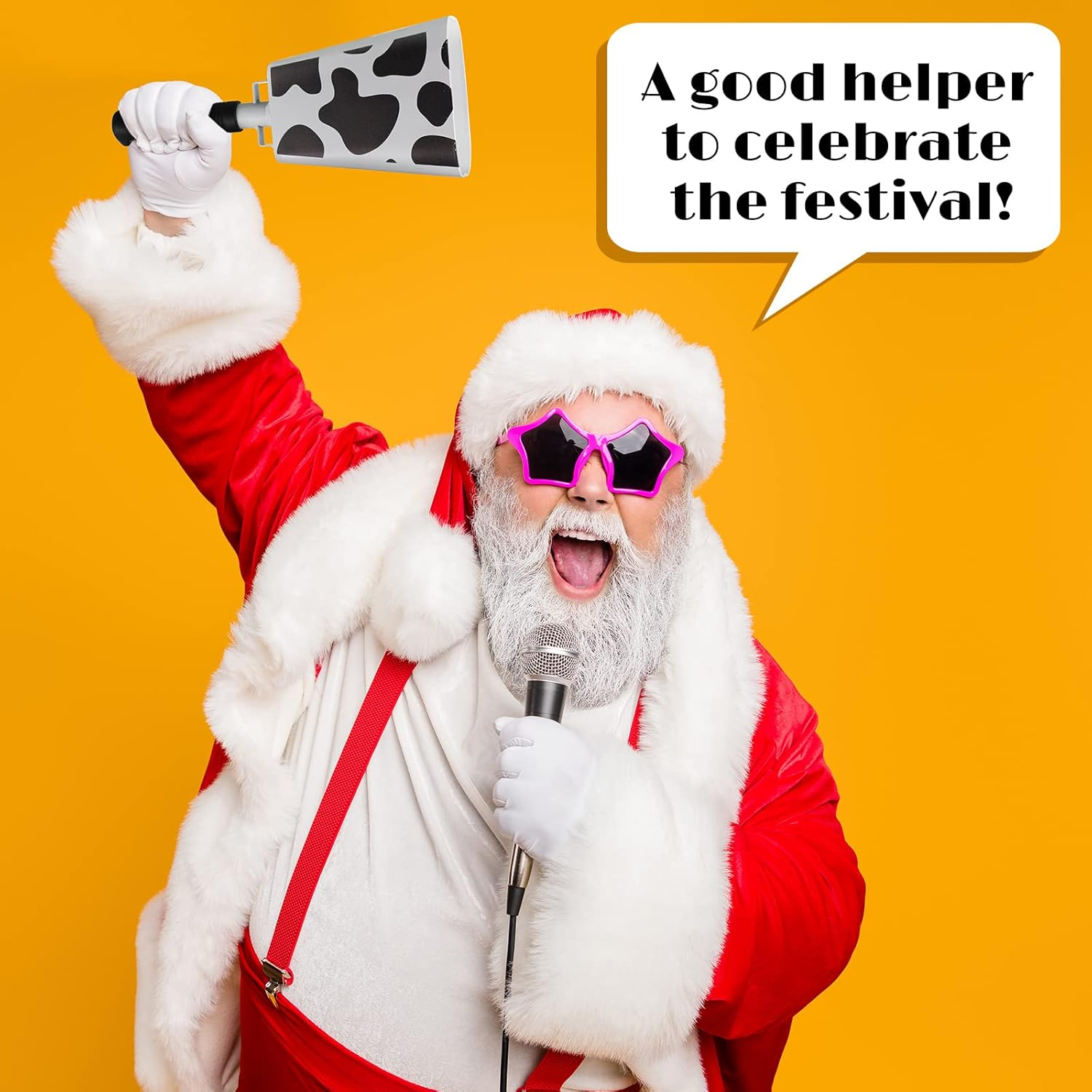 2 Pieces 10 Inch Steel Cowbell with Handle Cheering Bell for Sports Games Events Large Solid School Bells Metal Noise Maker Loud Percussion Musical Instrument Call Bell Alarm, Black and White image number 6