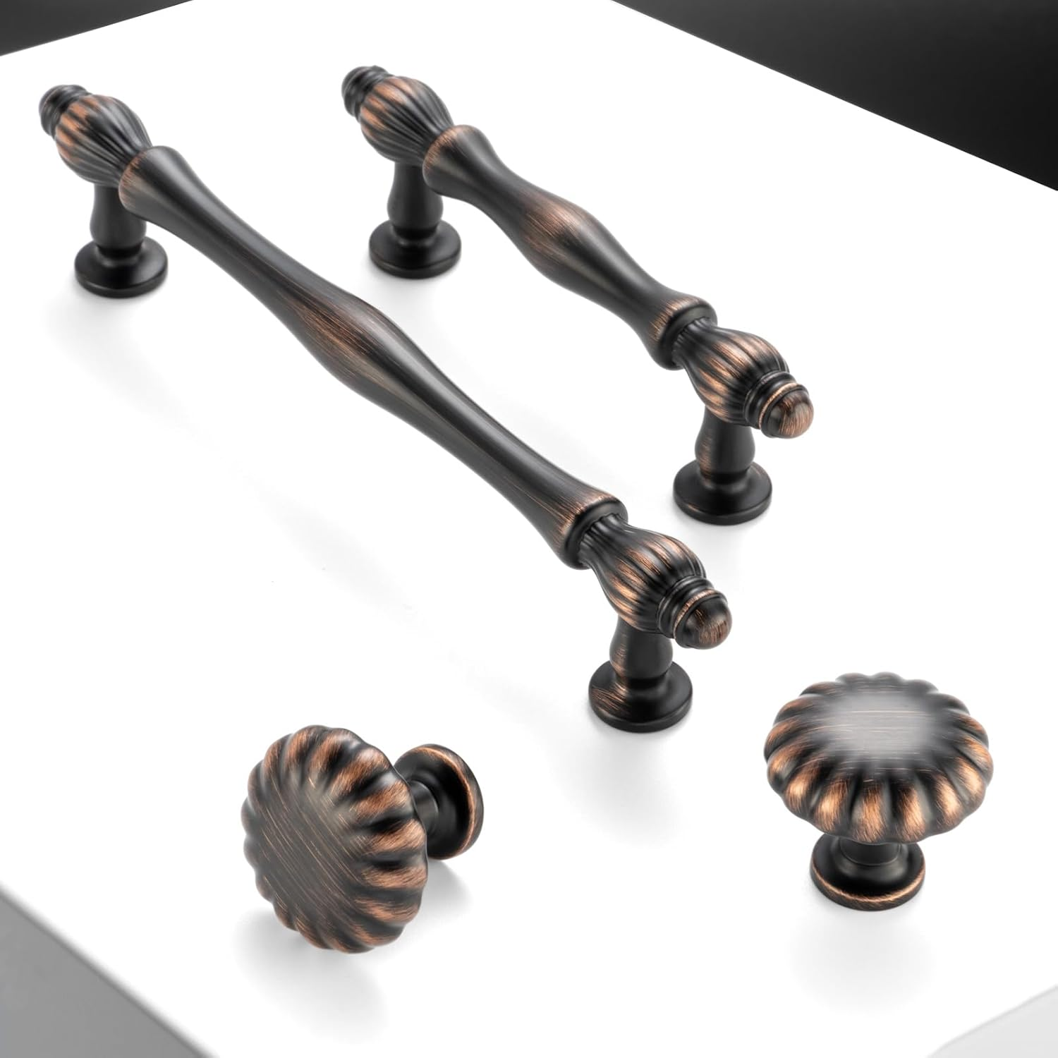 BEROSSA 5 Pack 7-1/2 Inch Oil Rubbed Bronze Cabinet Pulls Brushed Bronze Cabinet Handles Bronze Hardware for Kitchen Cabinets 2510 Drawer Dresser Cupboard Bedroom Bathroom