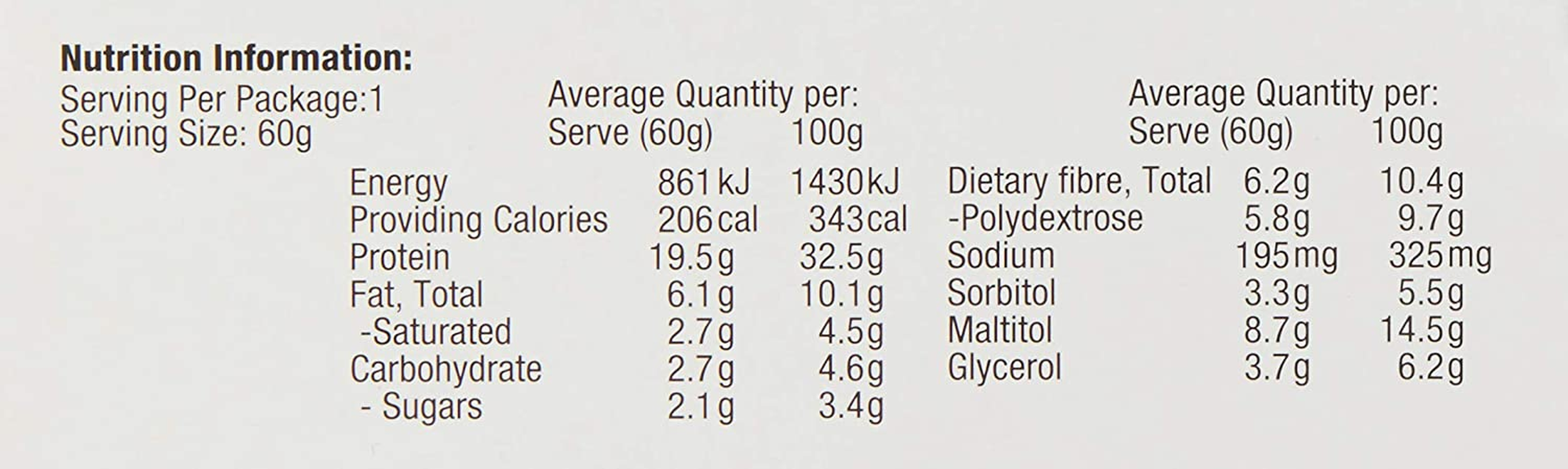 Body Science Cookies and Cream High Protein Bar - Box of 12 (60G Each) image number 1