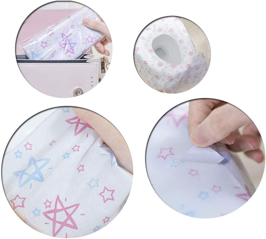KMAKII Large Size Disposable Toilet Seat Cover,Hygienic Waterproof PE Potty Seat Cover Portable Non-Slip Toilet Covers Travel Packed for Toddler Kids Adults Pregnant Women,20 Pack image number 2