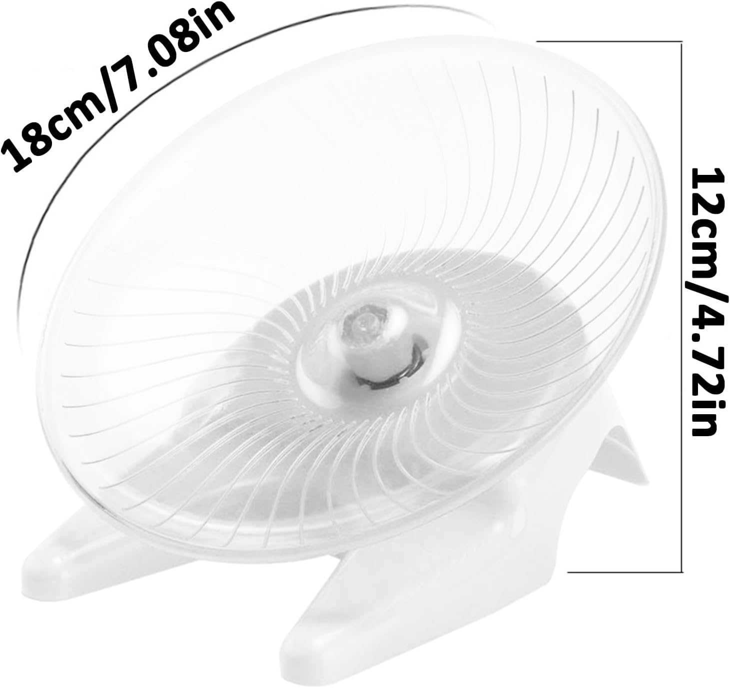 Fulenyi Hamster Wheels | Non-Slip Transparent Wheels for Hamster Exercises | Animal Habitat for Hamsters, Honey Bunnies, Gerbils with Fat Tail, Dwarf Hamsters image number 5