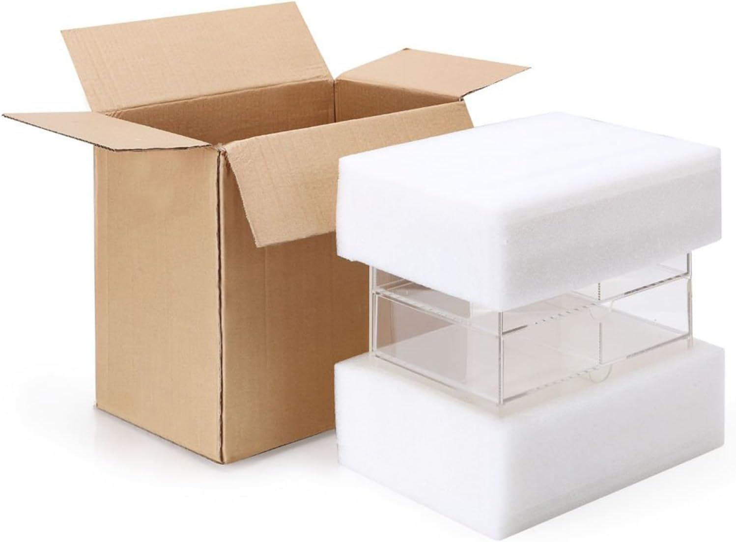 Vencer Acrylic Makeup Organizer Holder Box with 4 Removable Drawers VMO-016 image number 1