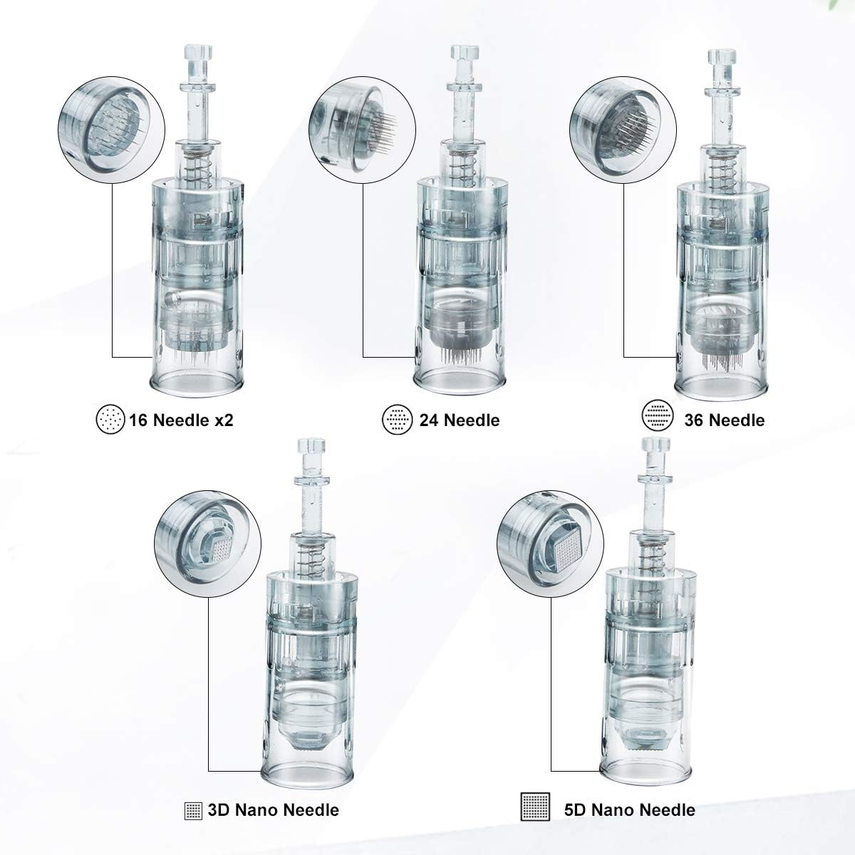 Dermapen Ultima M8 Microneedling, Dermapen Electric Pen Wireless M8 Micro Needle with 36PIN X1, 11PIN X1 and Nano round X1 Needles & Storage Box for Wrinkles, Strips, Nardes and Hair Loss image number 1