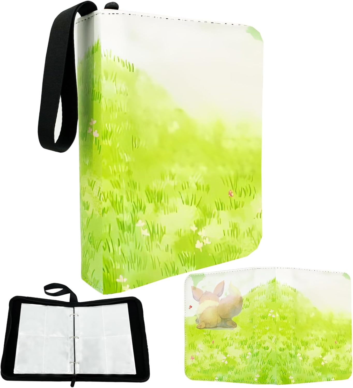 Trading Card Binder, Cards Holder 400 Pockets Card Folder with Zipper 50 Pages Removable Sleeves for Card Collection, Game Boy Girl Birthday Gifts Cool Loose-Leaf