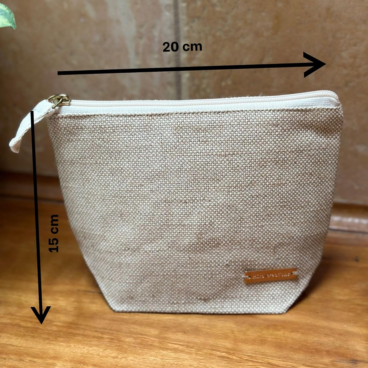 Small Wet Bag | Travellers & Organisation | Sustainable Juco & Cotton Blend Pouch with Water-Resistant Lining | Multi-Use for Swim Nappies, Period & Make-Up | Mika Creations