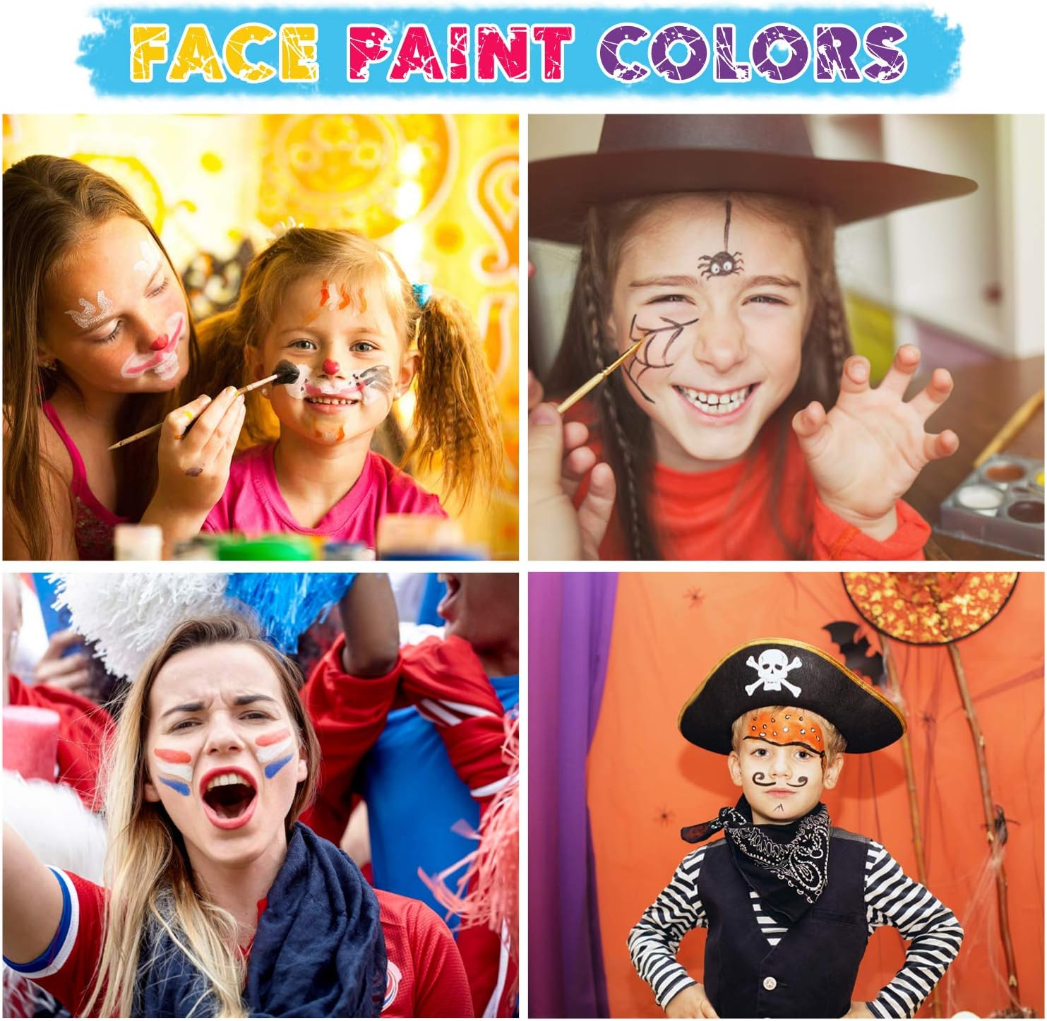 Maydear Face Paint Kit for Kids with Safe and None Toxic FDA Compliant Water Based 10Color Palette image number 1