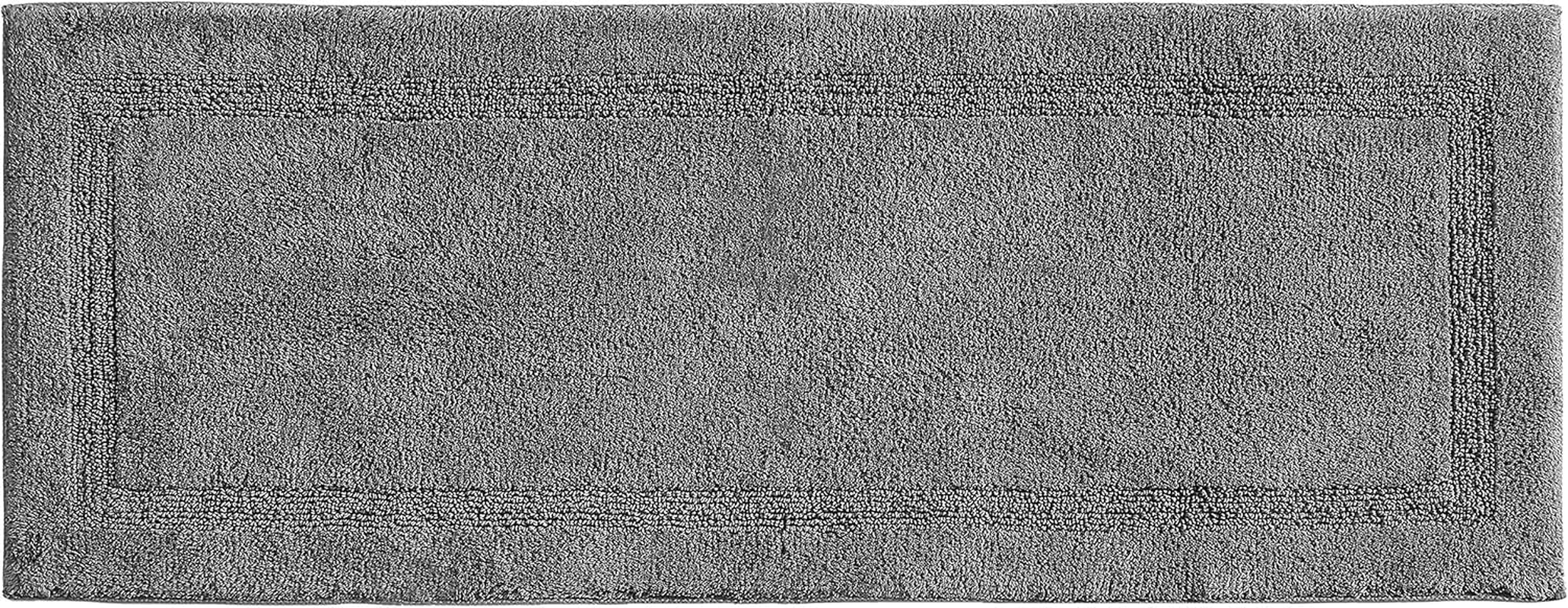 Nautica Home | Peniston Collection | Bath Runner-100% Cotton, Ultra Soft & Absorbant, Oeko-Tex Certified, Slip Resistant Backing, 60 X 22, Grey