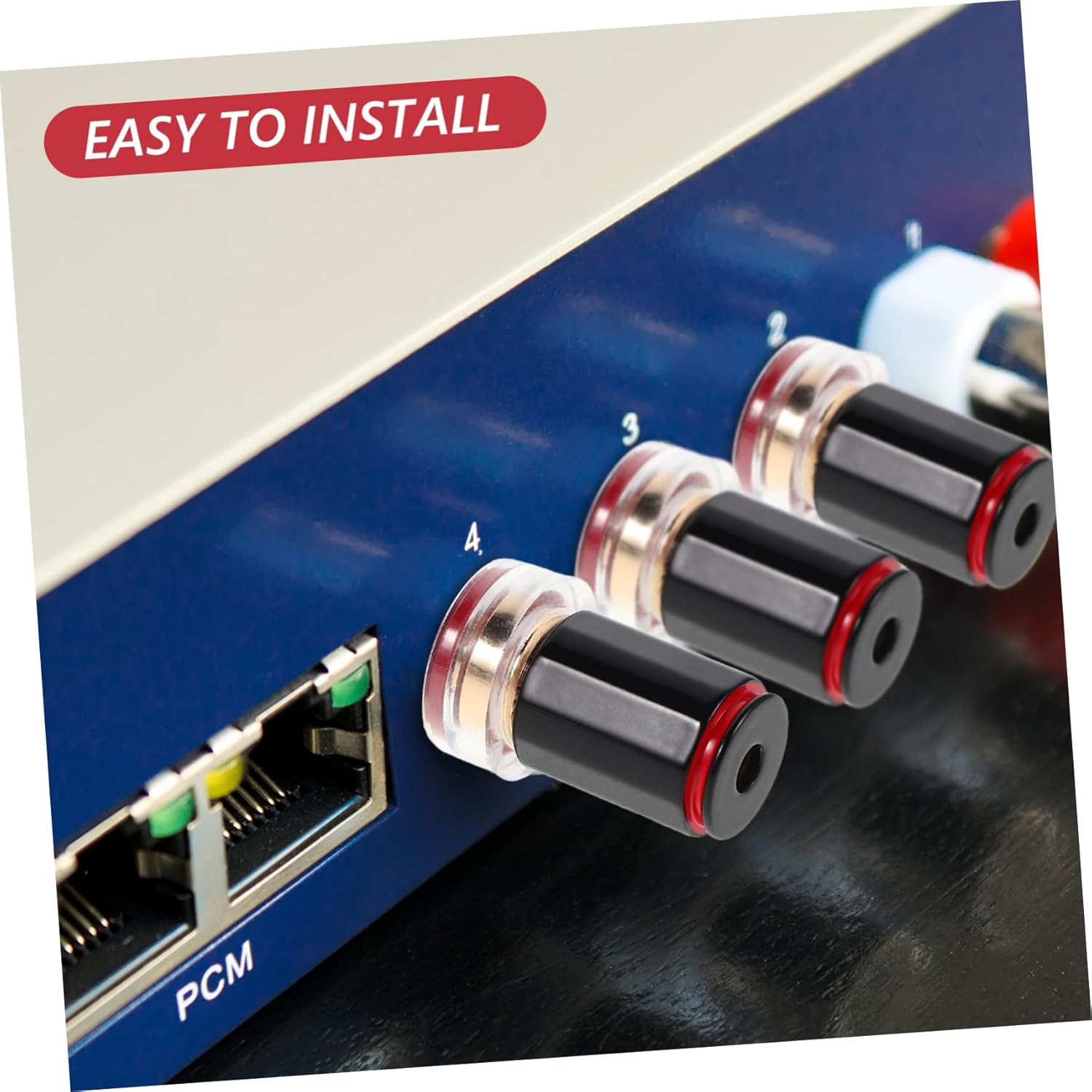 KICHOUSE Hifi Speaker Binding Post Terminal Banana Plugs Connector for Amplifier Wire Durable Audio Jack for Home Theater and Professional Studio Enhanced Sound Clarity Compatibility image number 2