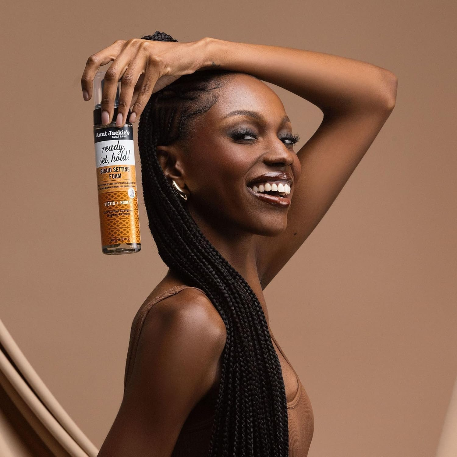 Aunt Jackie'S Ready Set Hold Braid Setting Foam with Biotin and Honey, 213 Ml image number 3