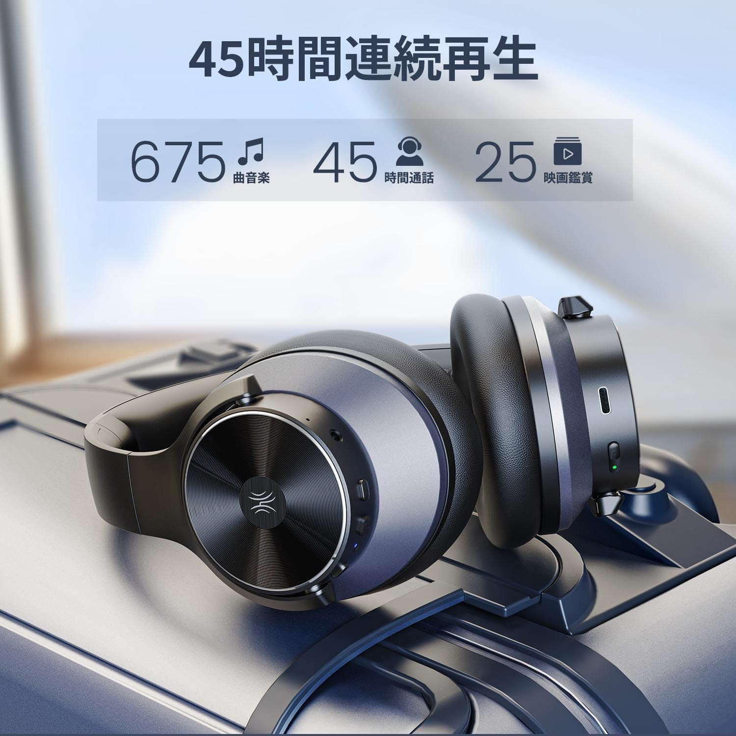 Oneodio A10 Wireless Headphones, Active Noise Cancelling, Bluetooth Headphones, over Ear, with Microphone, up to 62 Hours of Playback, Sound Capture Function, Deep Bass, High Resolution Sound Source, image number 1