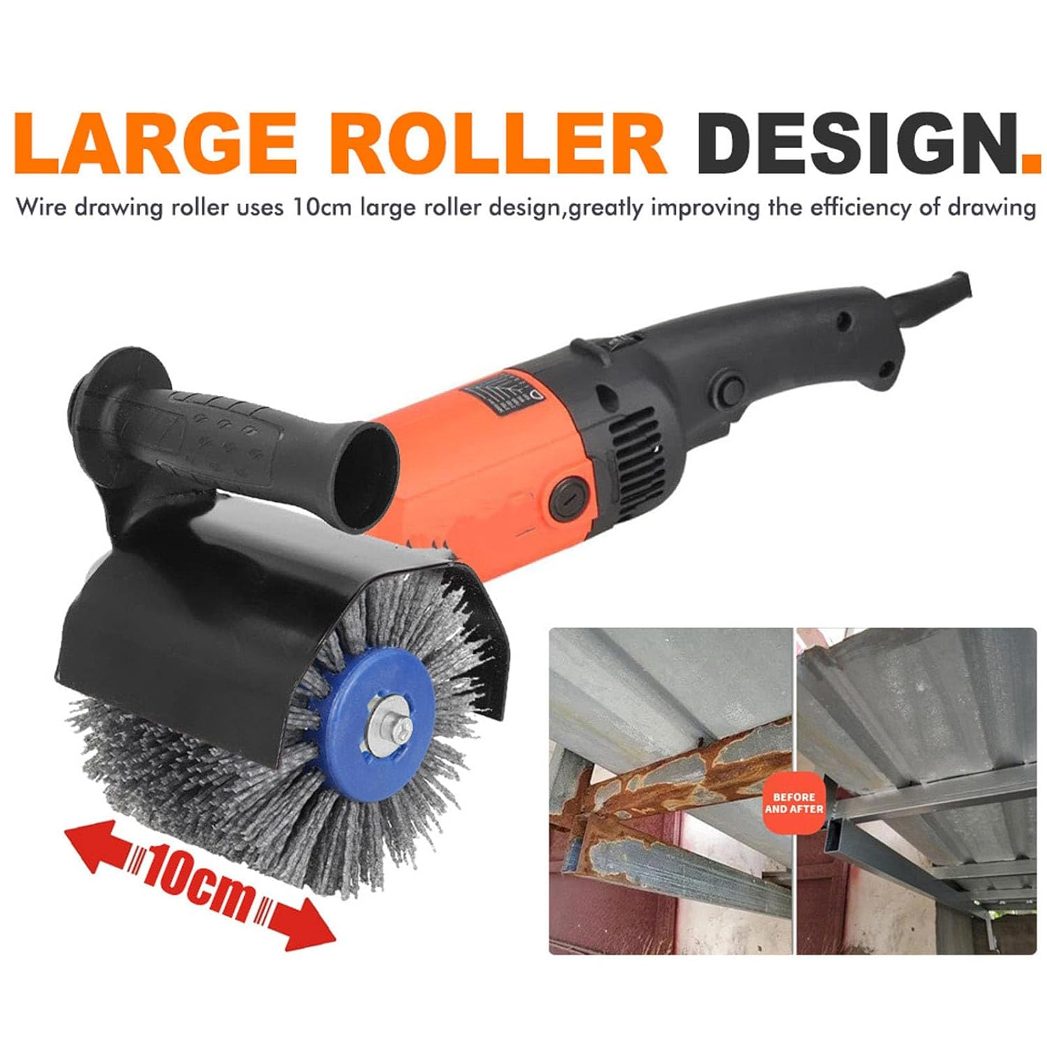 Burnishing Polishing Machine Accessories, Angle Grinder Converter Adapters, Angle Grinder Attachment M14 Adapter with Burnishing Wheel, Wire Drawing Attachment image number 3