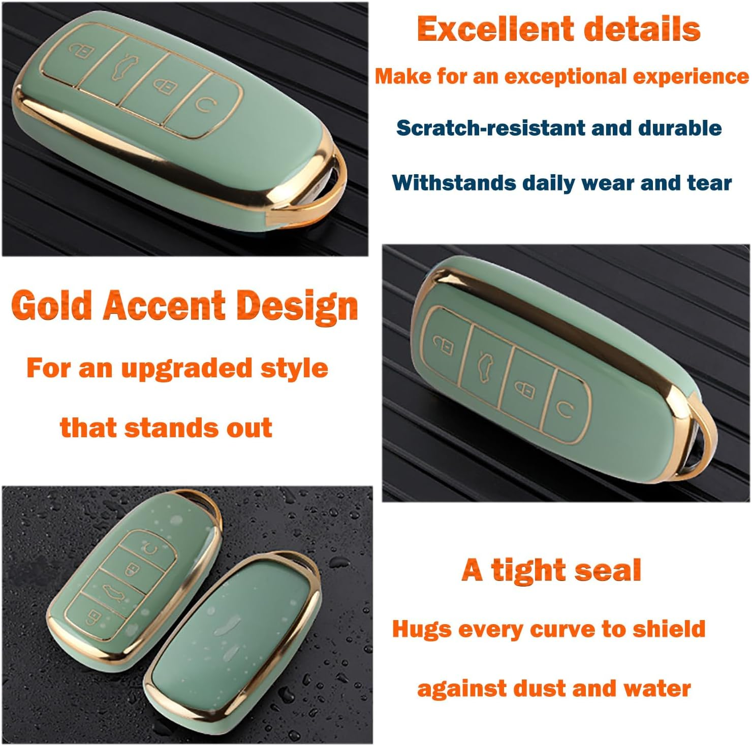 Durable Car Smart Key Fob Case Cover, Premium TPU Protective Case Compatible Chery Omoda 5 Tiggo 8 Pro Universal Car Accessories Key Protection Shell for Chery Automobile (Green) image number 1