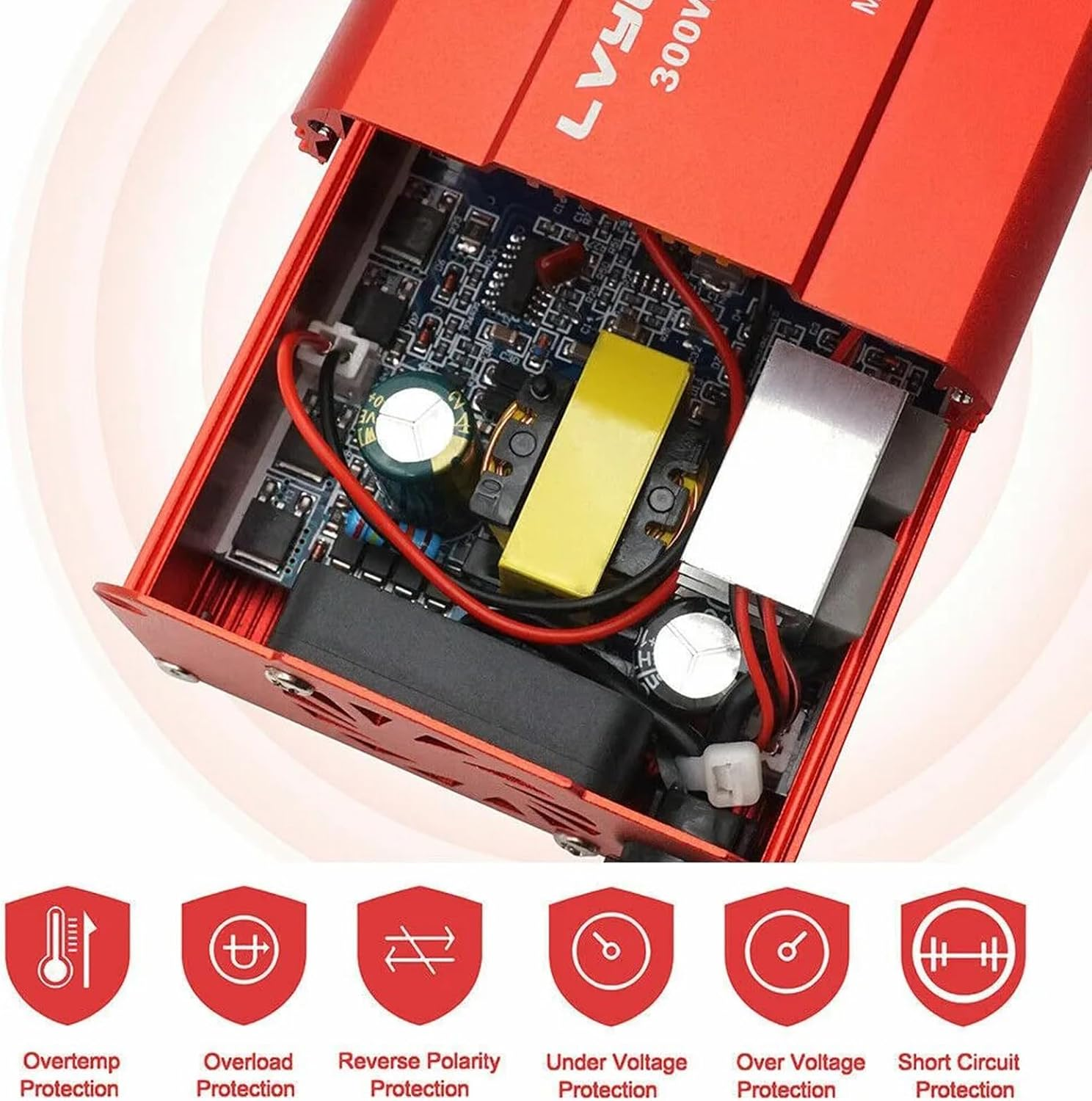 300W Car Power Inverter, 12V DC to 240V AC Car Charger with Dual Standard AU Plug Socket and 8A Dual USB Car Pluɡ Adapter for Caravan, Truck, Vehicles, Truck, Camper, Car Devices image number 4