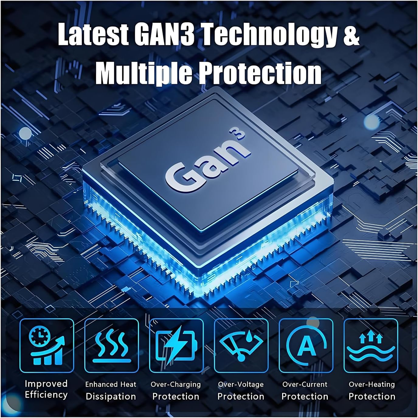 220W USB C Charger, Gan Charger Station Block, 7-Port Fast Charger, USB Desktop Charger Power Adapter, Type C Charger Compatible with Iphone 16 15 14 13 12, Macbook, Ipad, Galaxy, Laptop, Tablets image number 1