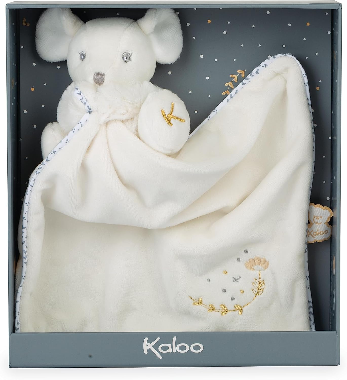 Kaloo K969957 Perle-Hug Comforter Mouse-Cream-20 Cm, Cream image number 4