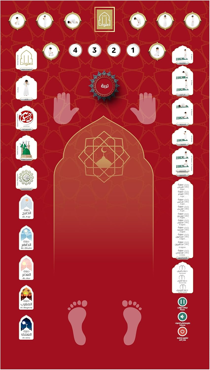Generic Shia Prayer Mat(Red)