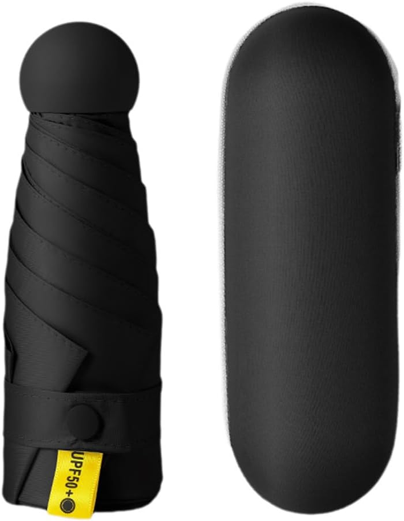 Mini Folding Windproof Travel Umbrella Cute Small Umbrella for Sun and Rain 99% UV Protection Compact Lightweight Portable for Women Men Kids Multiple Colors