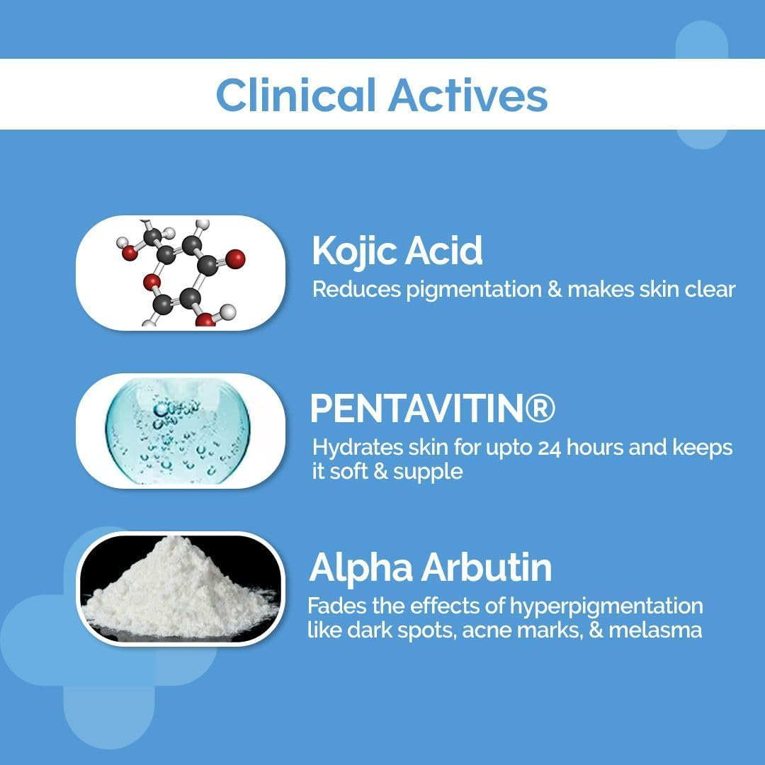 The Derma Co 1 Kojic Acid Daily Brightening Body Wash I Alpha Arbutin for Dark Spots Pigmentation I up to 24 Hour Hydration I Cleanses Brightens Skin I for All Skin Types- 250Ml image number 4